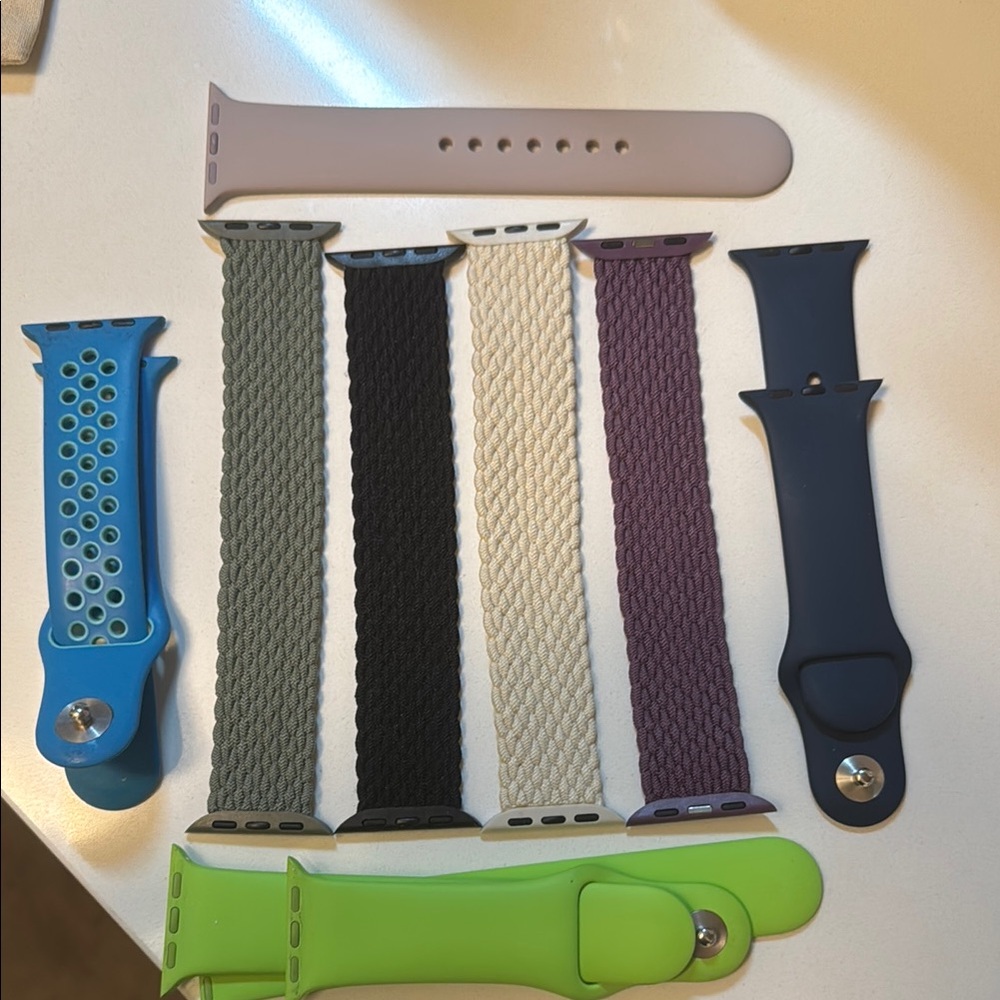 Apple Blue and Green Watch Bands Sporty and Stylish